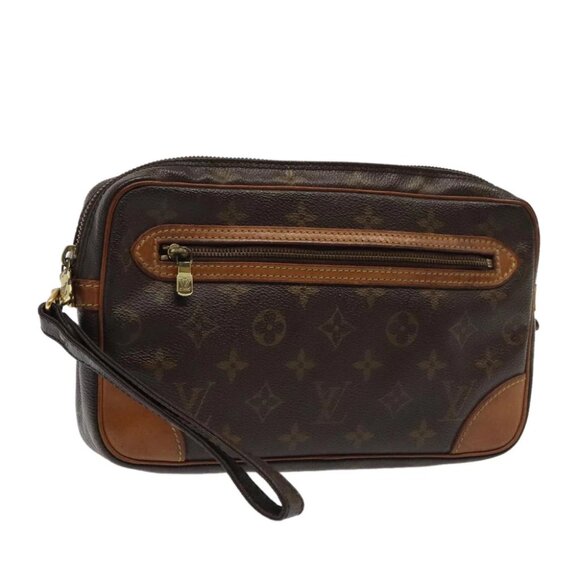 LOUIS VUITTON Monogram Marly Dragonne GM Clutch Bag - Picture 1 of 14